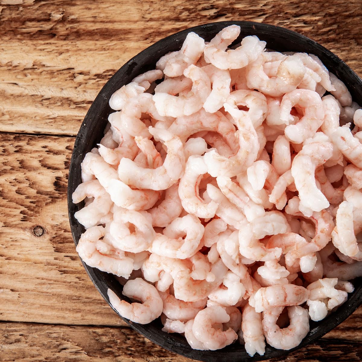 MW Polar shrimp served on salad demonstrating quick healthy meal boost