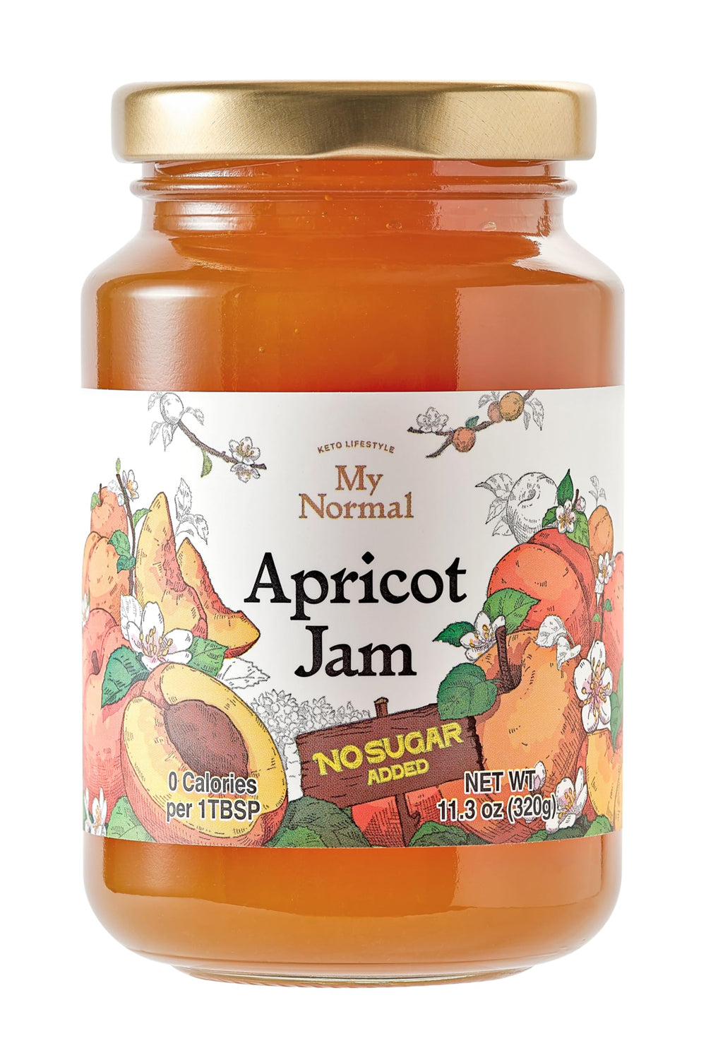 My Normal front packaging showing jar and brand, highlights low-sugar benefit