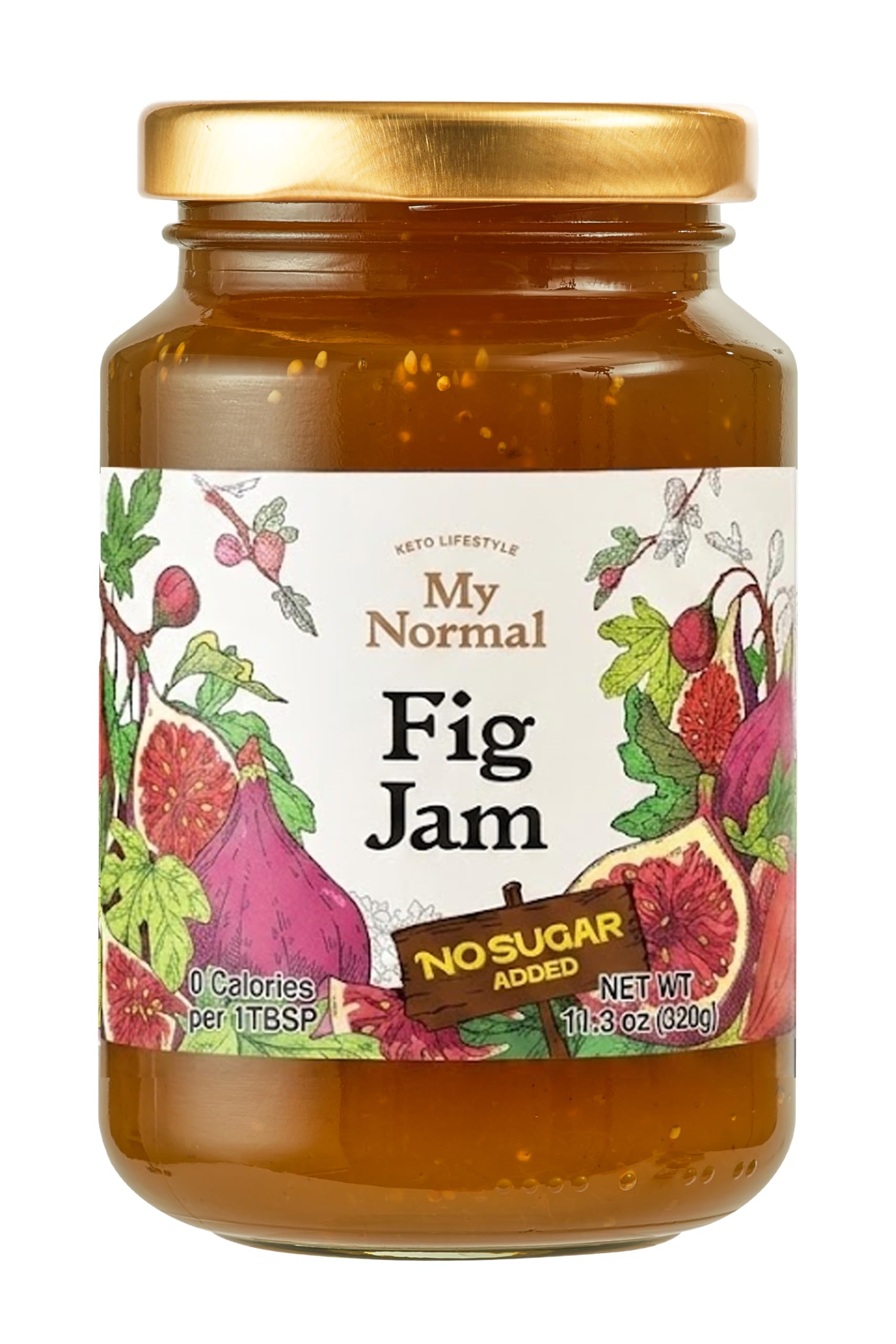 My Normal jar front label showing brand and fig jam benefit