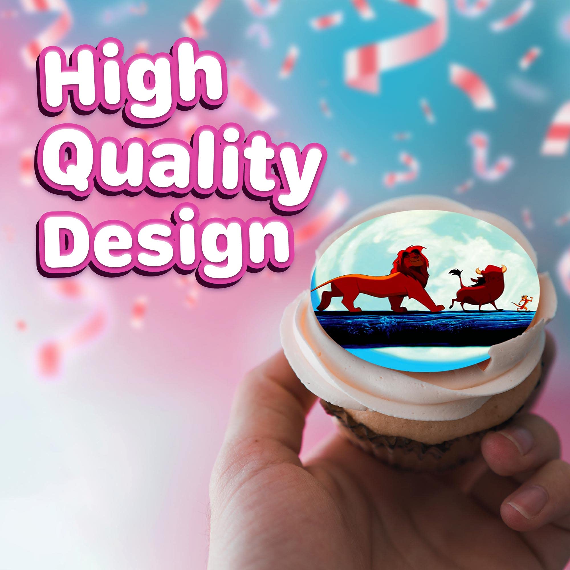My Smart Choice topper on cupcake in use showing easy apply and polished look