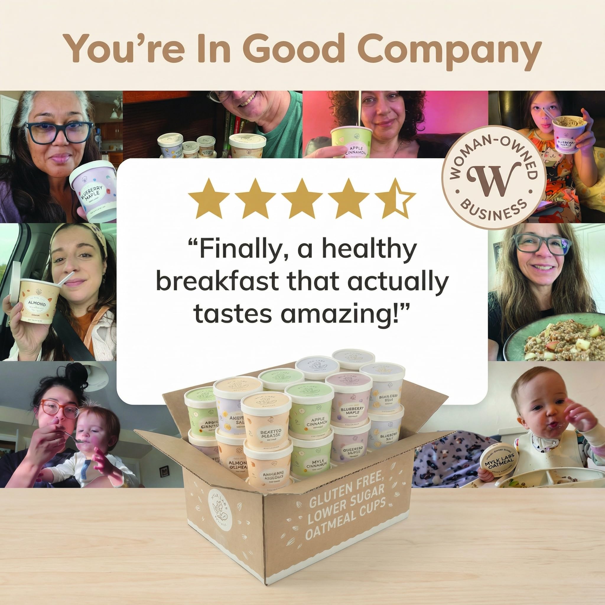 MYLK LABS variety pack display encouraging flavor exploration