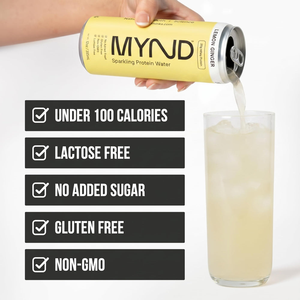 MYND Orange Mango can close-up highlighting clear sparkling texture