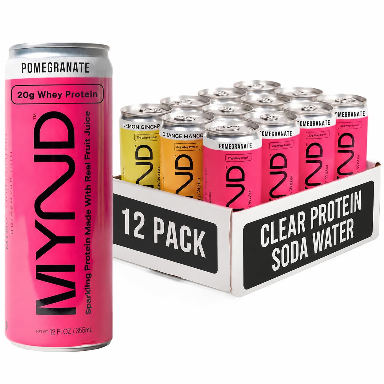 MYND variety pack front view showing all three flavors and benefits