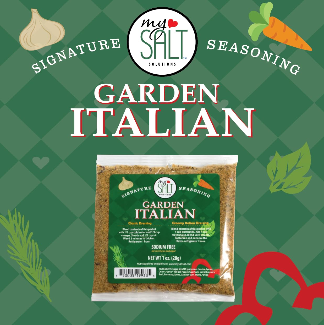 MySALT used as marinade on vegetables showing savory flavor boost