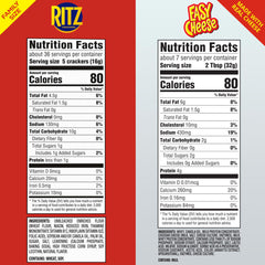 NABISCO RITZ opened individual sleeve showing fresh crackers and convenience
