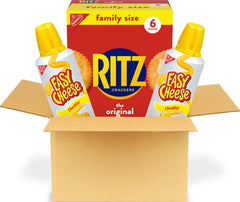 NABISCO RITZ family-size box front showing crackers and serving ease