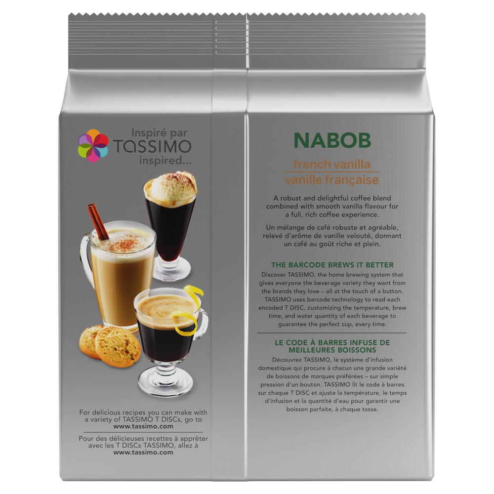 NABOB open box showing arranged T-Discs for quick brewing convenience