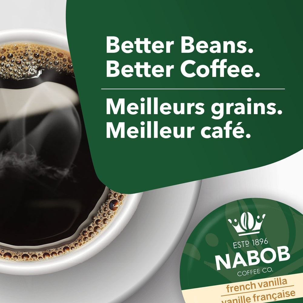 NABOB ingredients and origin label displaying Arabica beans and roast info
