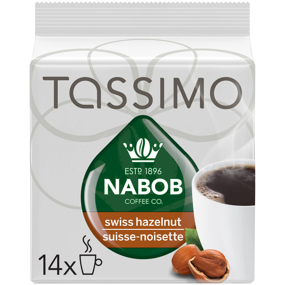 NABOB front packaging showing 14 T-Discs and product name highlighting convenience