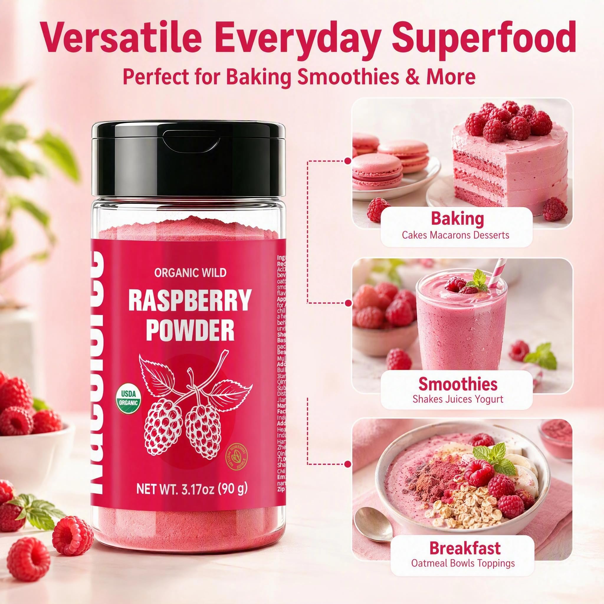 Nacolorce powder blended into a smoothie delivering natural flavor and color