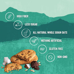 Nairn's biscuit cross-section revealing oats and coconut for lasting fullness benefit