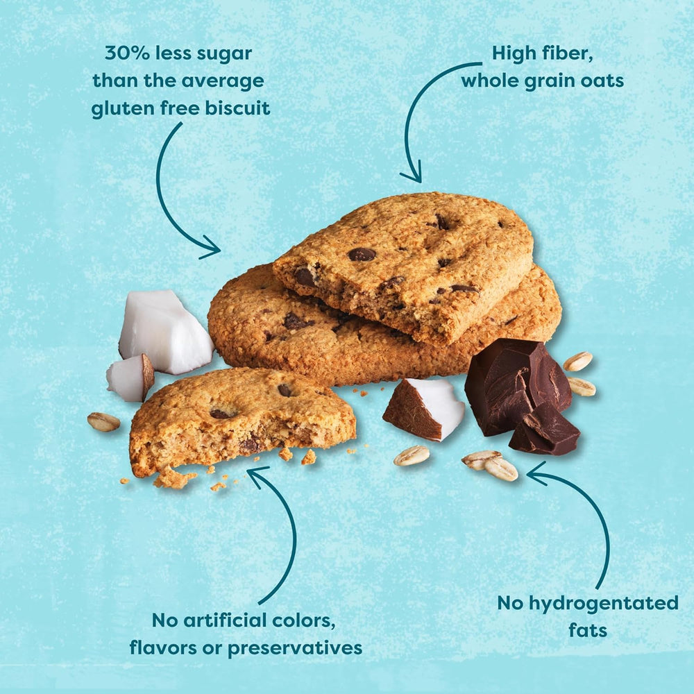 Nairn's biscuits on plate showing crunchy texture and satisfying whole-grain benefit
