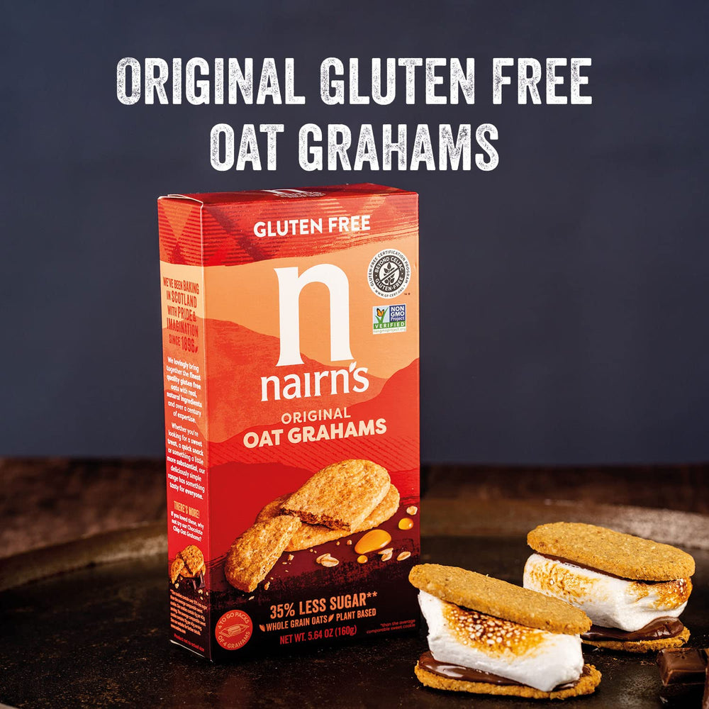 Close-up of Nairn's graham texture highlighting whole-grain oats