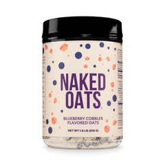 NAKED front packaging showing blueberry cobbler flavor and benefit of quick protein