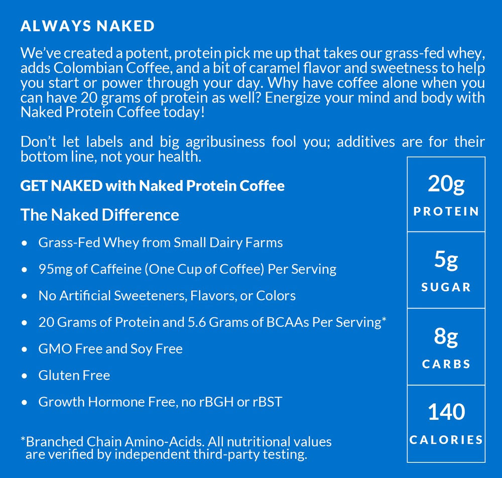 NAKED ready-to-drink bottle in backpack cup holder demonstrating on-the-go convenience