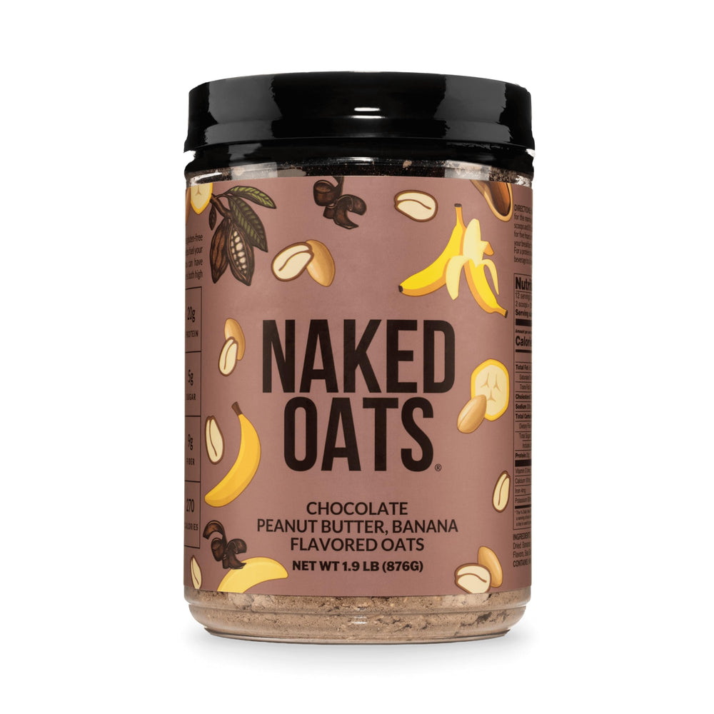 NAKED front packaging showing flavor and servings, clear benefit of quick breakfast