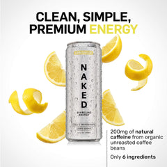 NAKED label detail showing six-ingredient list for transparency benefit