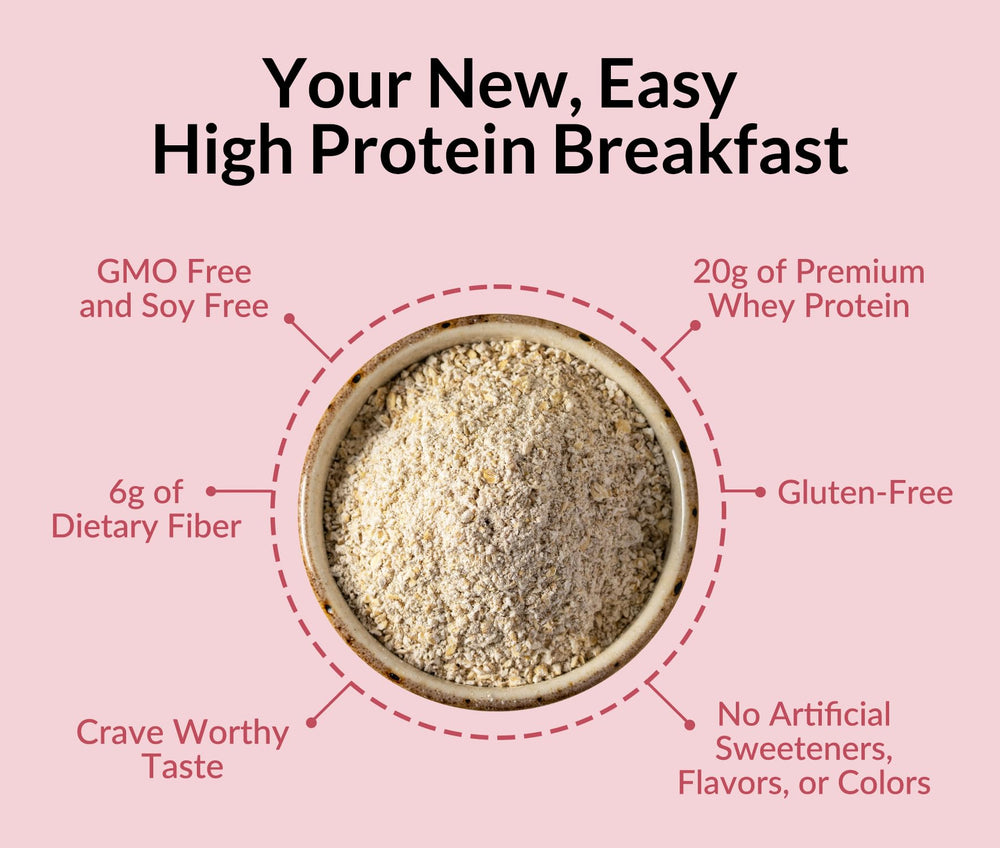 NAKED bowl of prepared overnight oats, illustrating creamy texture and ready-to-eat benefit