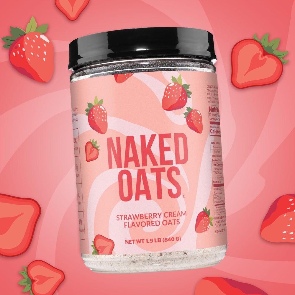 NAKED serving size beside measuring scoop, clarifying portion control and convenience