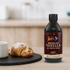 Naku bottle side with measurement scale indicating generous 8.3 oz size