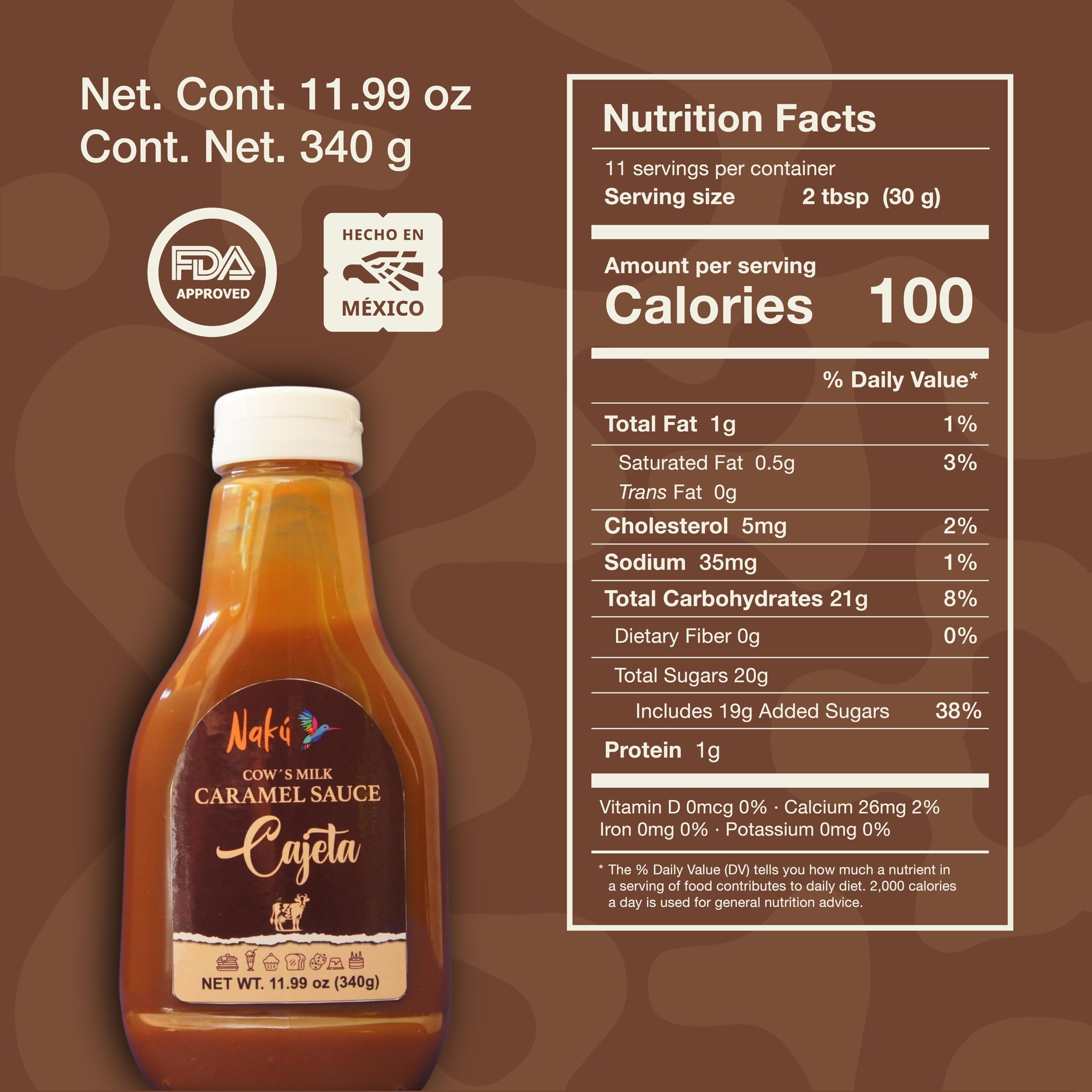 Naku dulce de leche pouring from bottle with clean drizzle control