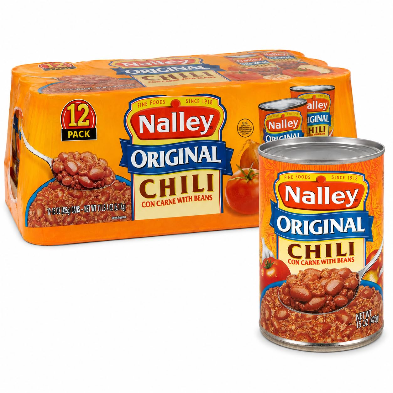 Nalley can front label showing brand and product for quick identification