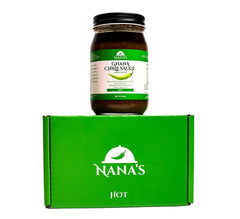 Nanas Kitchen front jar view showing label and resealable lid, invites bold flavor