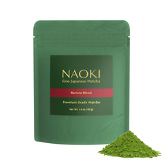 Naoki Matcha front packaging showing pouch and branding for convenience