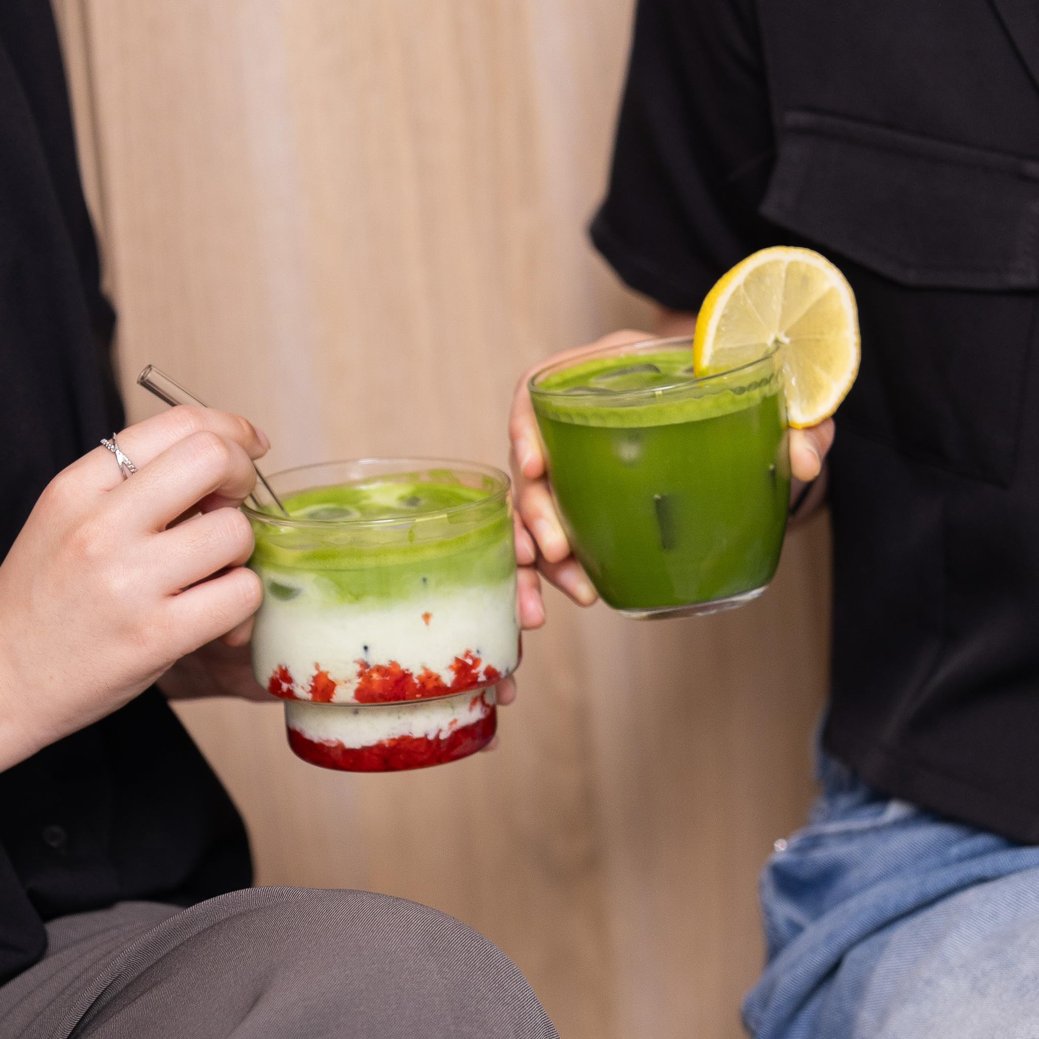 Naoki Matcha next to teaspoon and measuring scale showing serving size and value