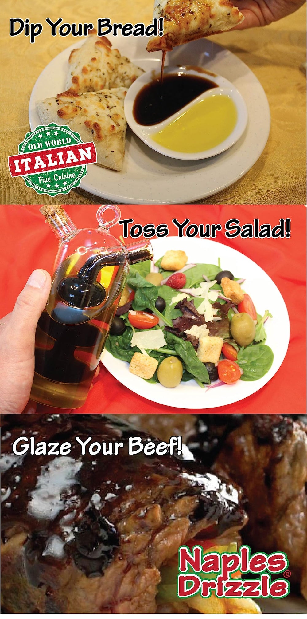 Naples Drizzle bottle in hand demonstrating TSA-friendly travel convenience