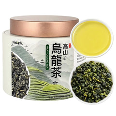 NASLAPH front packaging showing high-mountain oolong, clear product info benefit