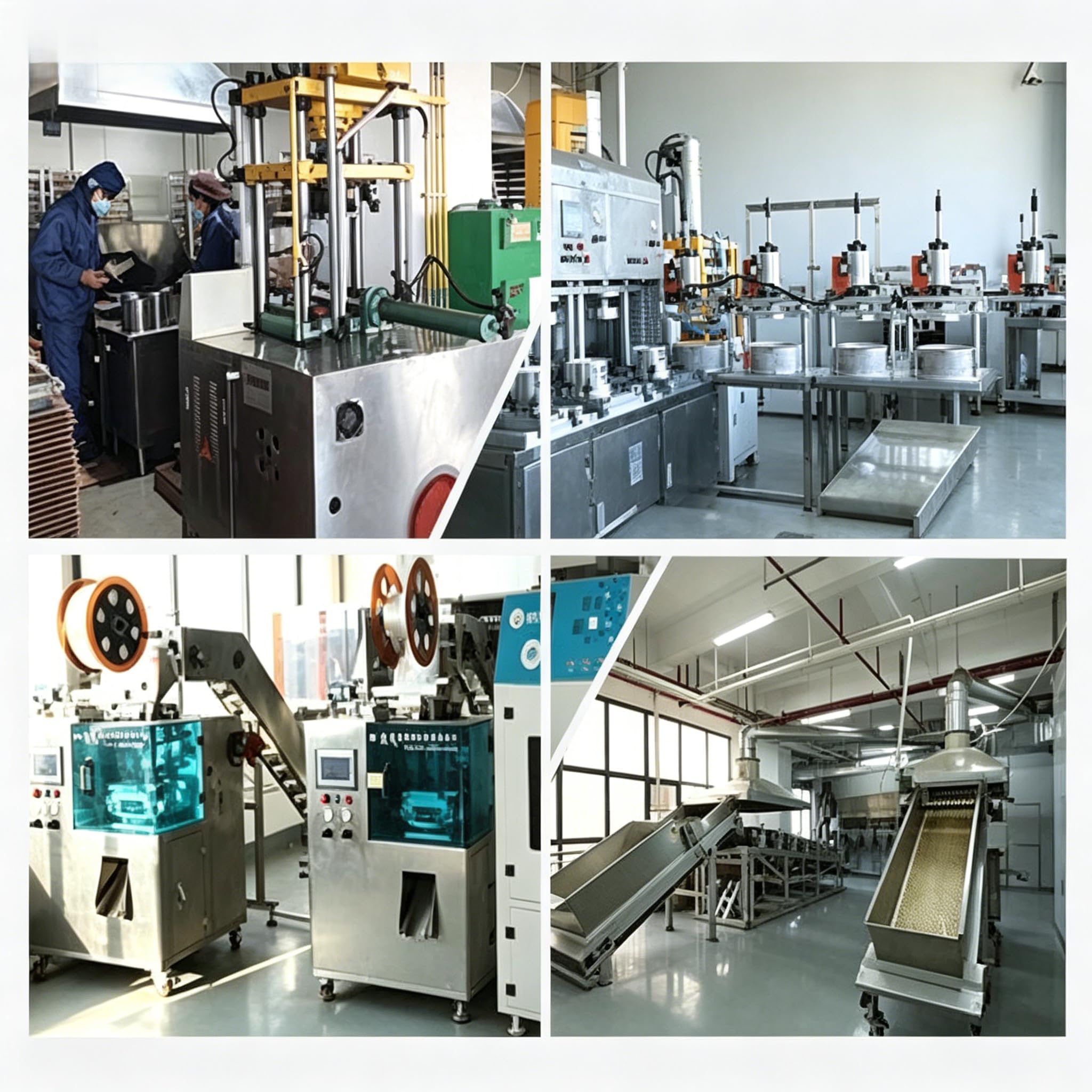 NASLAPH tea pressing machinery detail showing standardized production quality benefit