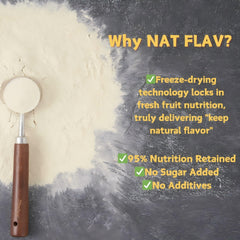 Nat Flav being stirred into a smoothie glass showing quick banana flavor boost