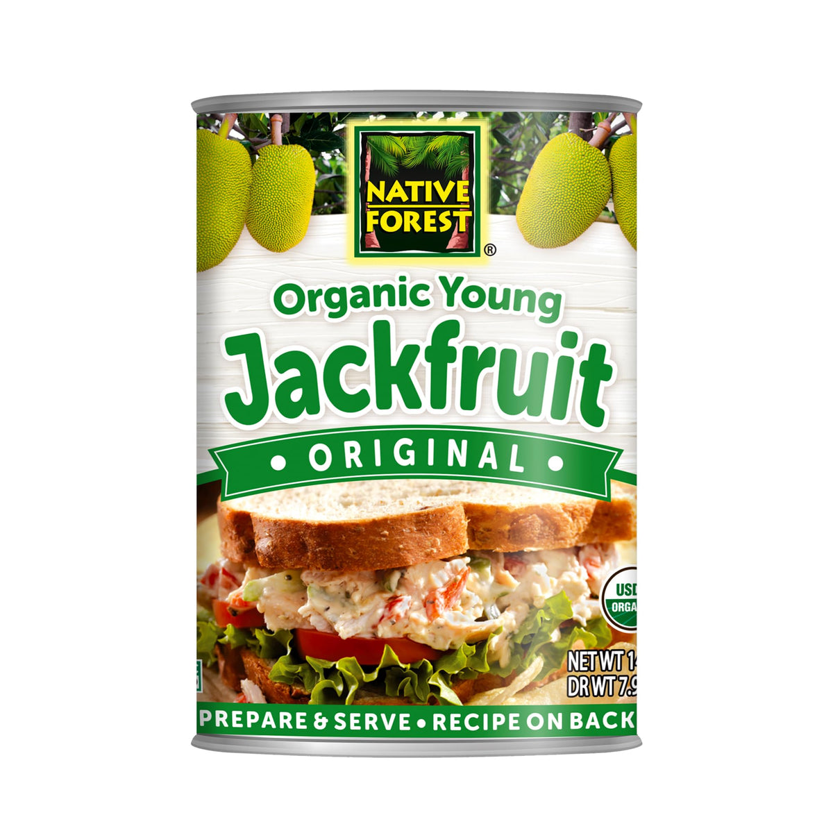 Native Forest front label on 14 oz can showing organic seal and benefits