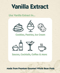 Native Vanilla next to a ruler showing 32oz scale for value and quantity