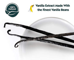 Native Vanilla bottle next to measuring cup showing 128oz scale and cost savings