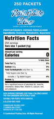 NatraTaste Blue packet being added to coffee for calorie-free sweetness