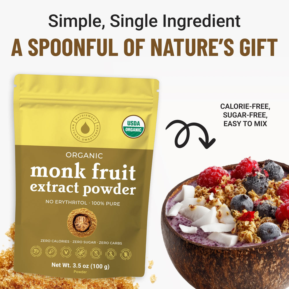 NatriSweet powdered sweetener mixed into baking ingredients for recipes