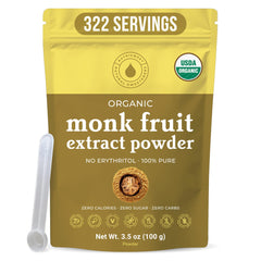 NatriSweet front packaging showing organic monk fruit and benefits