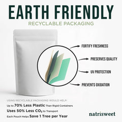 NatriSweet bottle placed next to a coffee cup showing clean sweetness option