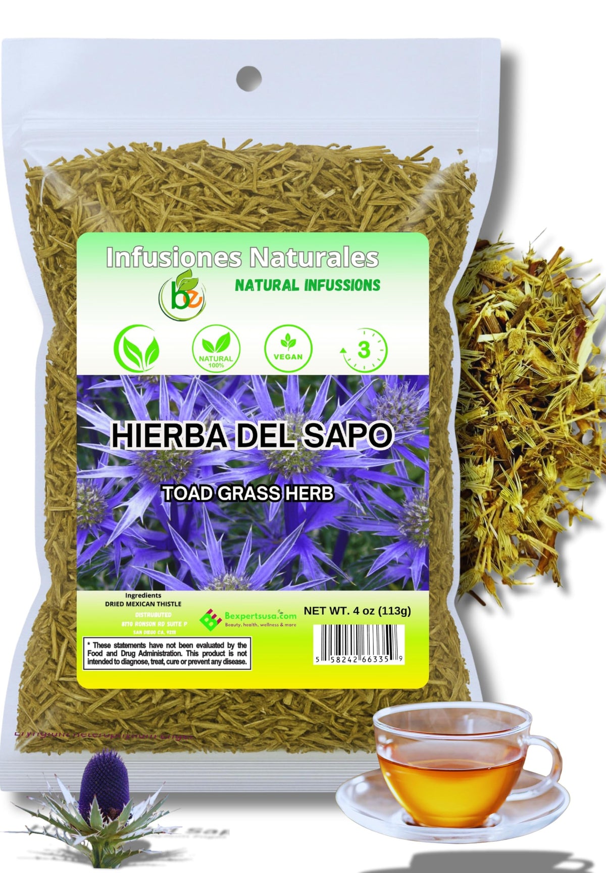 Natural De Mexico front packaging showing clear jar and label, convenient storage benefit