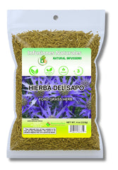 Natural De Mexico close-up of dried Hierba del Sapo texture, shows quality and color