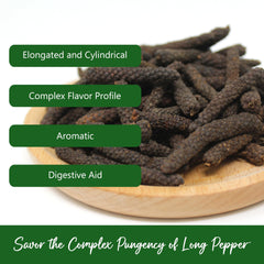 Natural Plus Green long pepper in bowl on kitchen counter suggesting culinary use