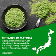 NaturalSlim matcha brewed cup top view showing vibrant foam and rich color