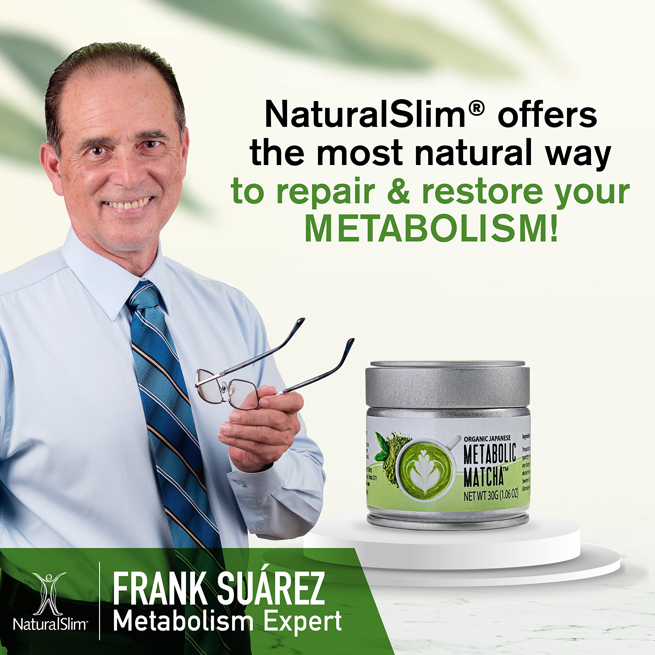 NaturalSlim matcha blended smoothie in glass illustrating easy culinary use