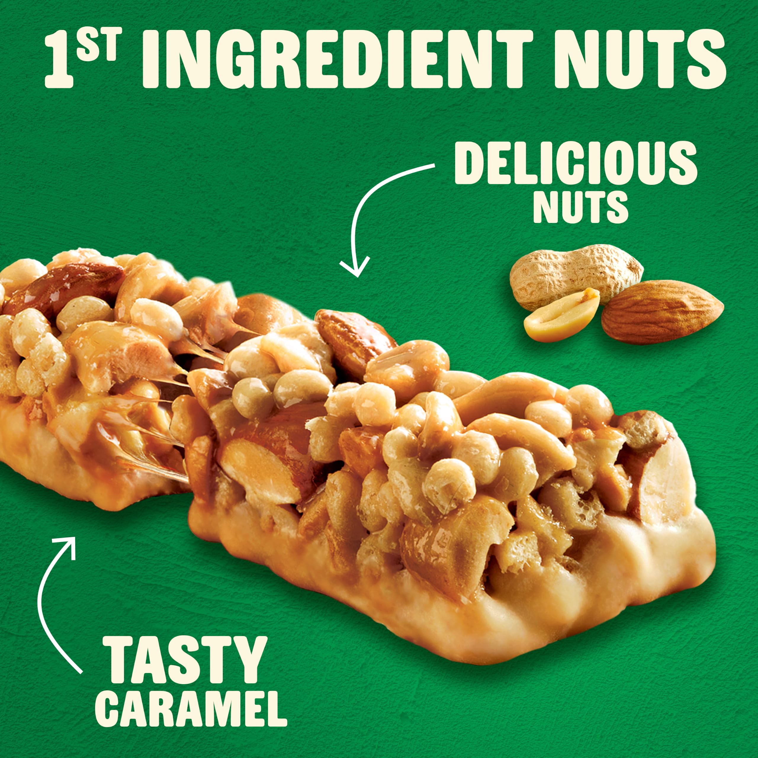 Nature Valley bar held in hand to show size and convenient portion