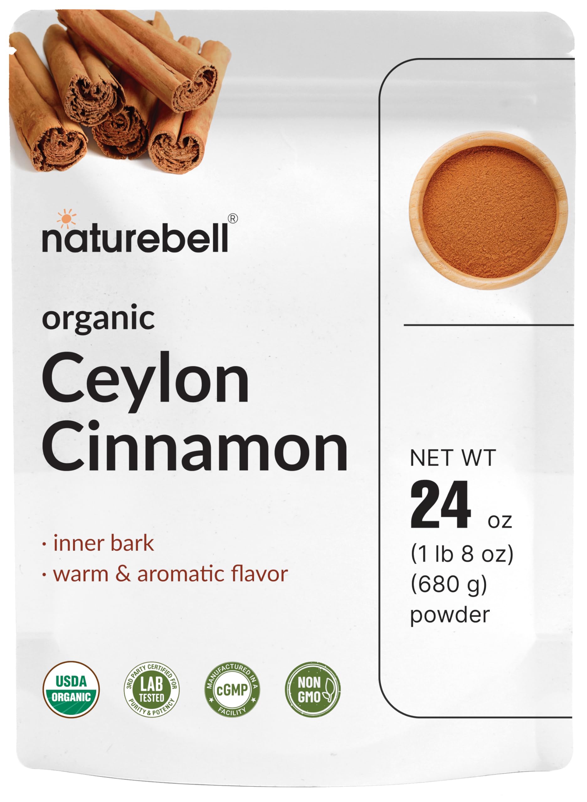 NatureBell front packaging showing 24 oz pouch and organic badge