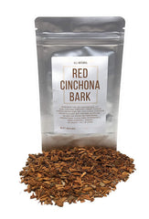 Naturegrail front packaging of red cinchona bark showing product label and weight, clear storage benefit