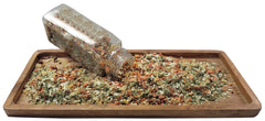 Naturejam close-up of colorful vegetable flakes offering instant veggie texture and flavor