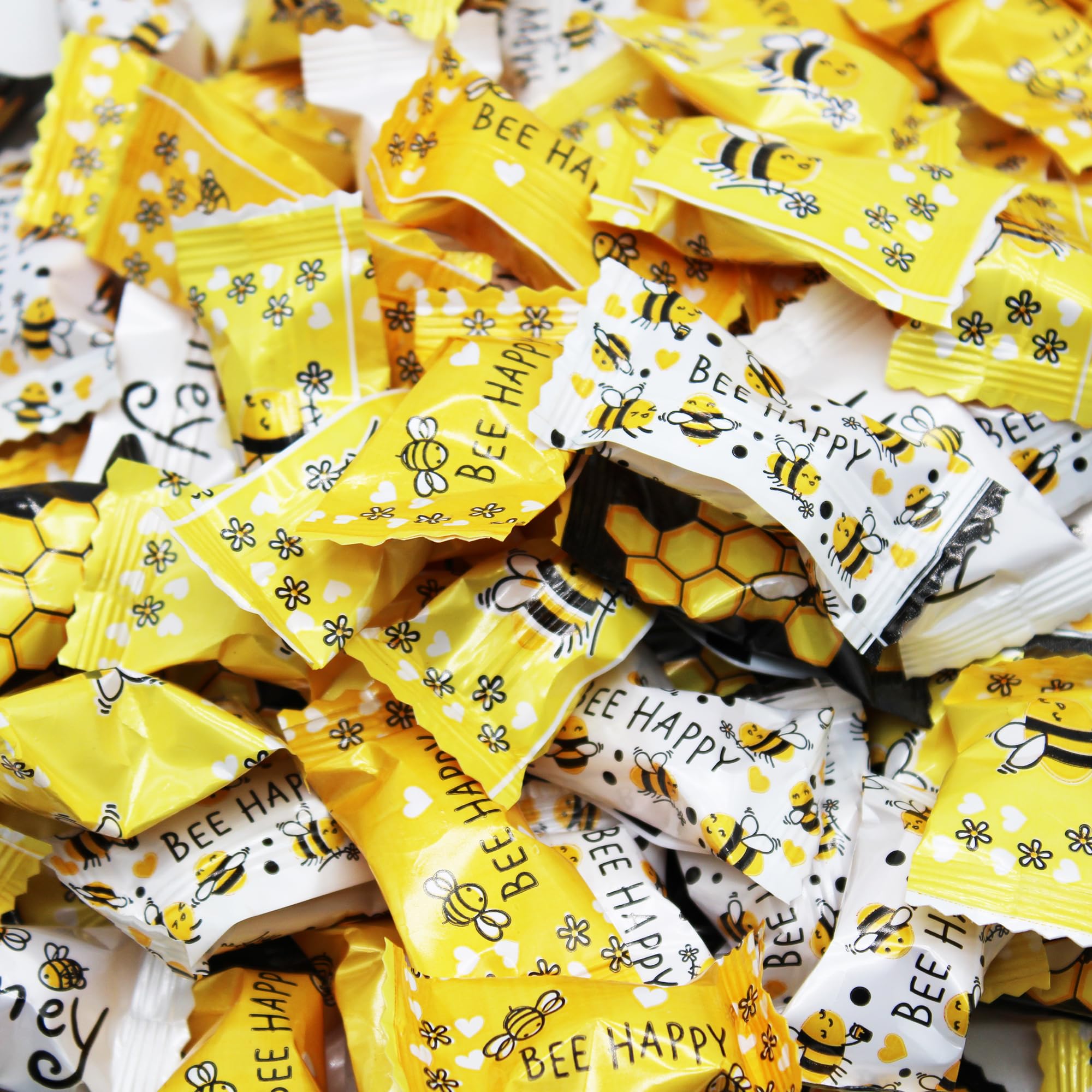 Naturejam close-up of wrapper artwork showing bees and honeycomb, enhancing themed décor
